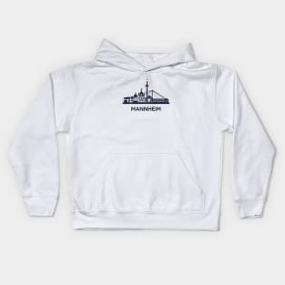 Skyline emblem of Mannheim, city in the southwestern part of Germany Kids Hoodie